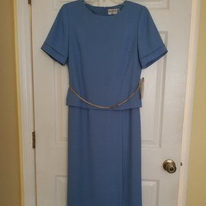 size 4 blue asl kasper dress